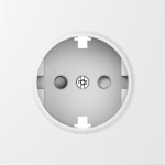 Розетка с заземлением со шторками Donel S08 16A/250В, белый матовый, Donel