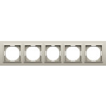 Рамка пятерная Donel A07 Wave матовый кашемир, Donel
