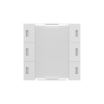 Сенсорный кнопочный модуль KNX, 3 группы, 55 мм, встроенный датчик температуры, белый цвет, Cерия DKNX, Donel
