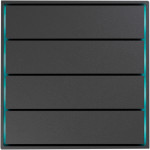 Сенсорный кнопочный модуль KNX, 4 группы, метеорит. Серия устройств: DKNX, Donel