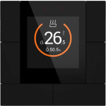 Многофункциональный термостат KNX, 55 мм цв. ЖК-экран , 2 интерфейса, цвет: чёрный, Donel