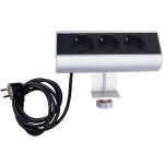 Настольный розеточный блок Ovaledesign в сборе: 3х220V, кабель 3м с вилкой, Donel