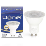 Светодиодная лампа 7Вт, MR16, 220В, GU10, 4000K, 560Лм, Ra>80, 60&deg;, D50хH55мм, Dim Triac, Donel