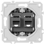 Donel механизм розетки RJ45 + RJ45 (двойная) cat.6/ClassE-8/8, серия DB