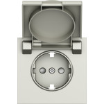 Donel S08 шампань накладка для розетки Schuko с заземлением, с крышкой, 16A 250 В~, серия DB