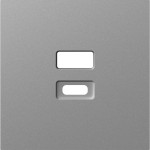 Розетка USB двойная A+C 12Вт Donel A07 нержавеющая сталь, Donel