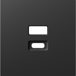 Розетка USB двойная A+C 12Вт Donel A07 матовый карбон, Donel